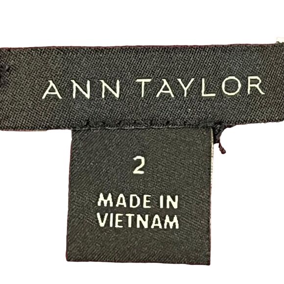 Ann Taylor Womens Red Long Flare Sleeve Shift Style Lined Mini Key Hole Dress 2 - Picture 16 of 16